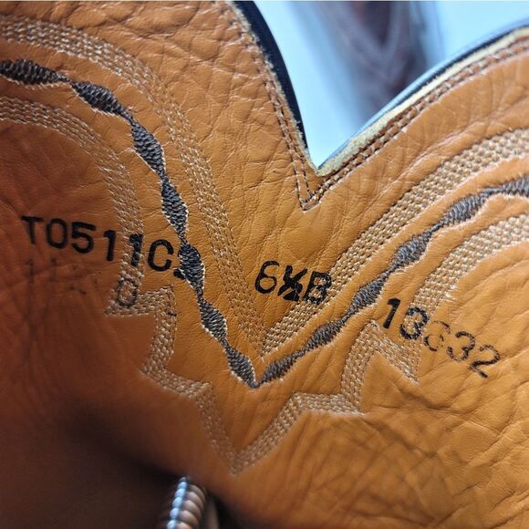 Lucchese 2000 Boots Womens Size 6.5 Brown Quill Ostrich Leather Western Cowboy - Picture 6 of 9